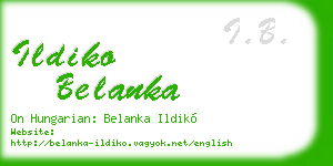 ildiko belanka business card