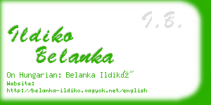 ildiko belanka business card